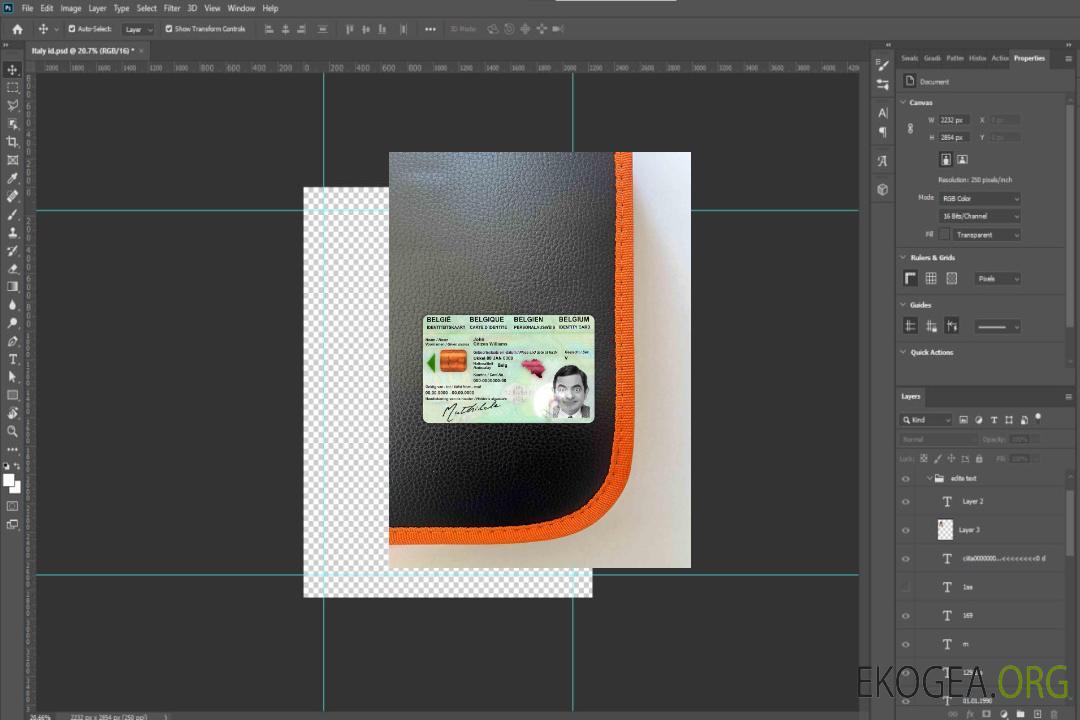 Photolook d'identité belge AVANT template Photolook d'identité belge AVANT template